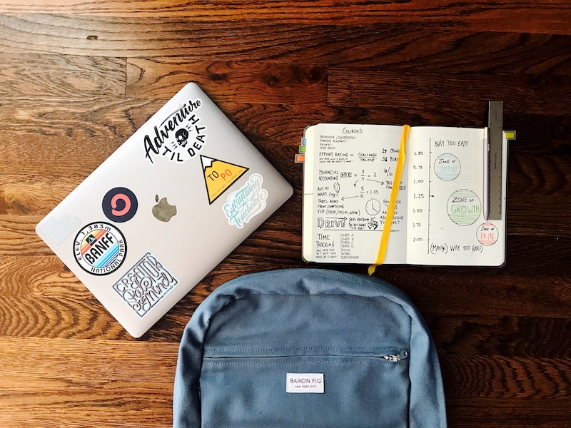 Blog header: macbook with supplies