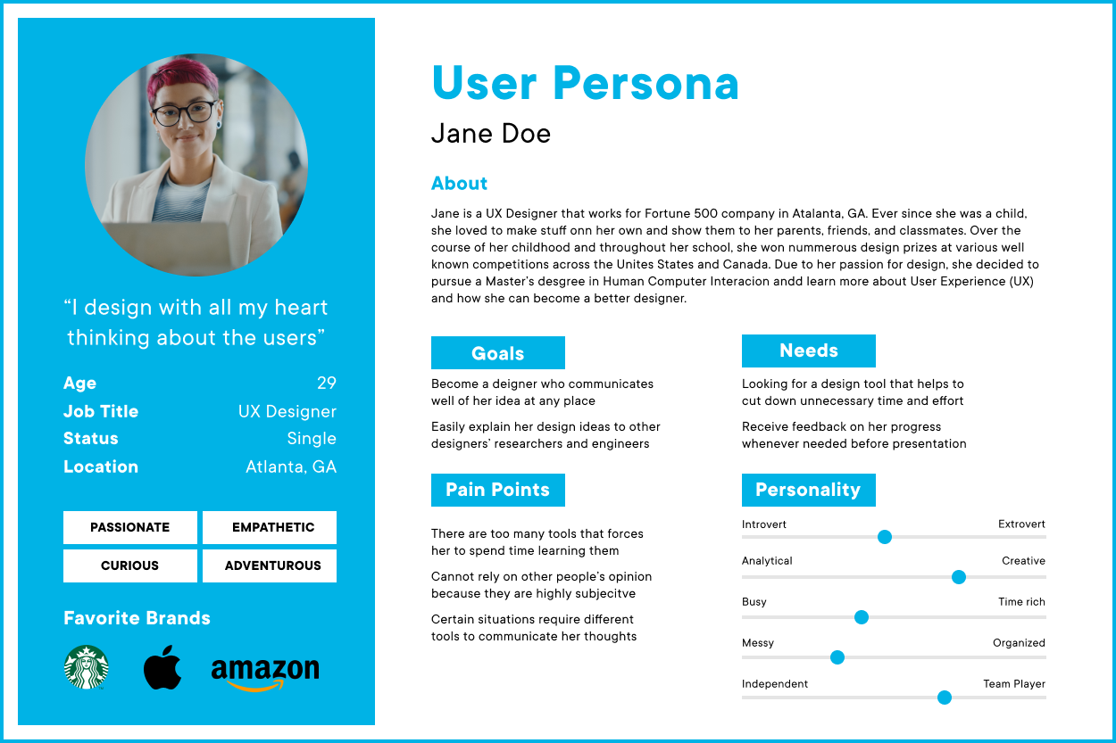 user persona example