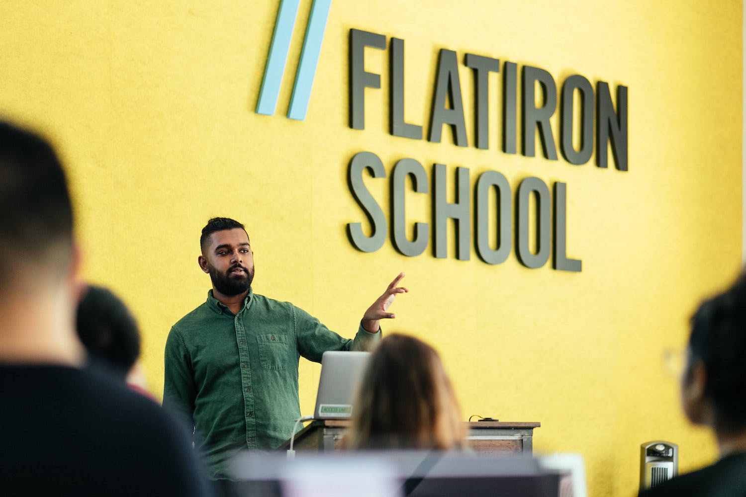Flatiron school instructor teaches retraining course