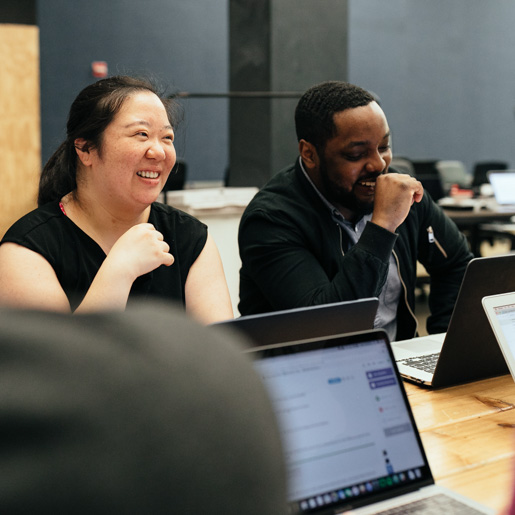 Students learning at Flatiron School