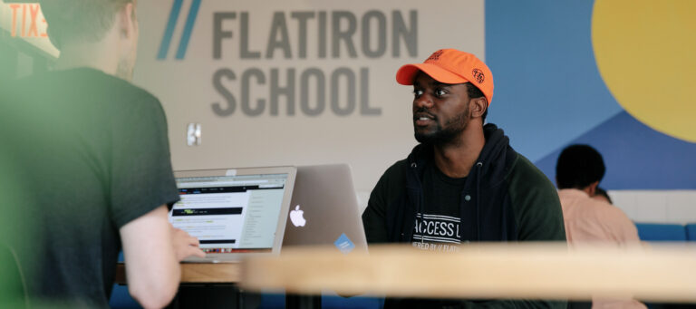 Student learning at Flatiron School campus