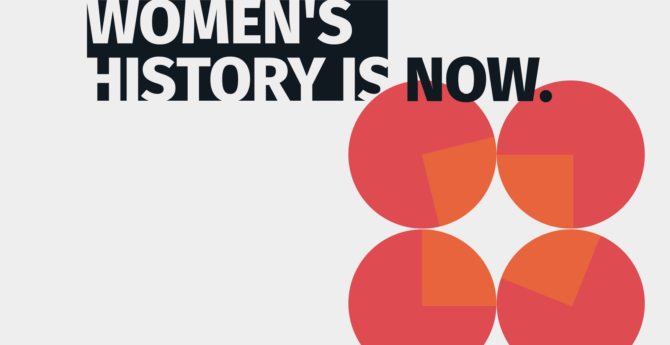 graphic of women's history in tech