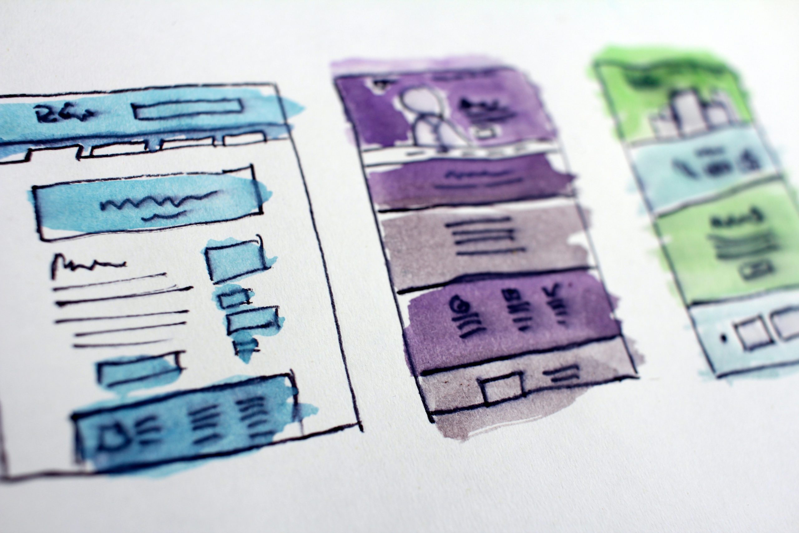 UX/UI Product Design Thumbnails In Three Colors