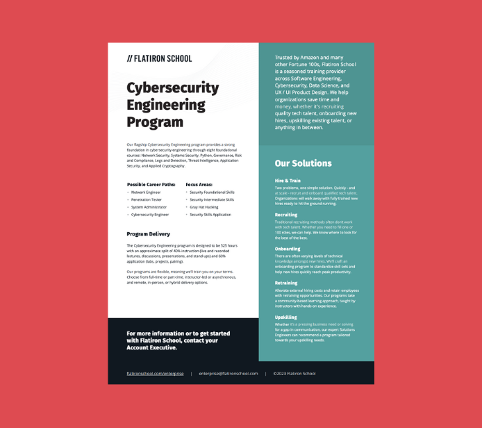 Cybersecurity Engineering | Flatiron School