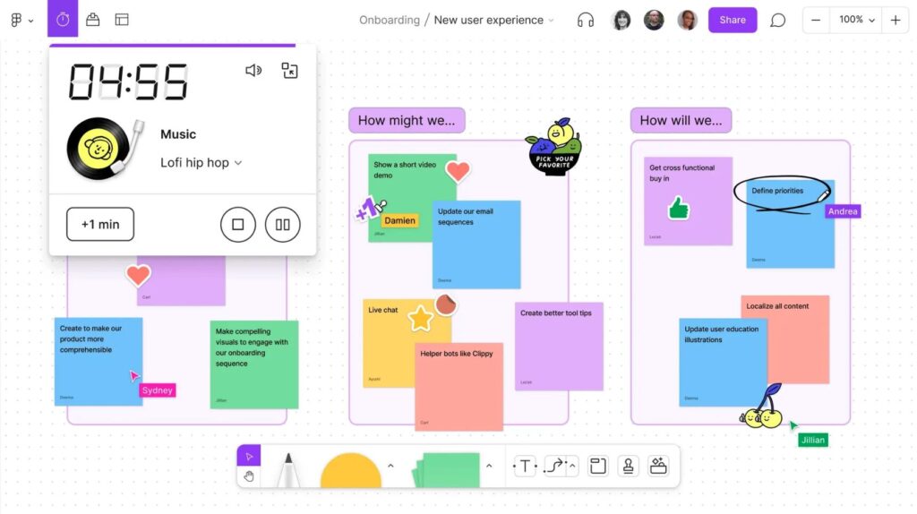 Figma whiteboarding tool FigJam.