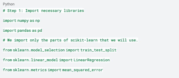 Code chunk for importing libraries